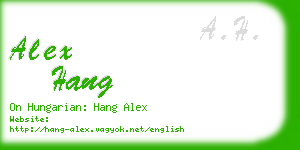 alex hang business card